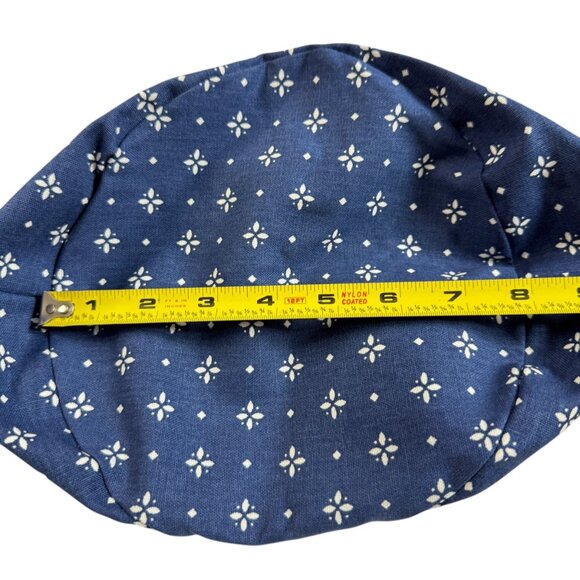 Longaberger 9" Round Basket Liner 4" High Classic Blue White Bottom Vintage 90s - Picture 5 of 7